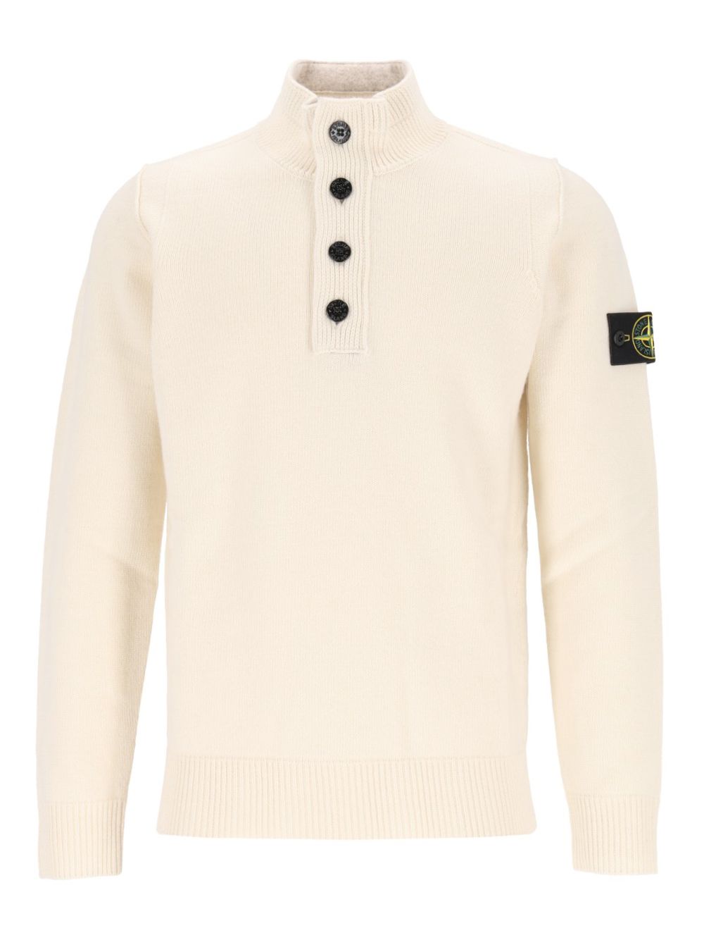 Stone Island Short Zip Sweater Knitwear - White | 939ee439fa6d4091e7908395d3126b399de127f6