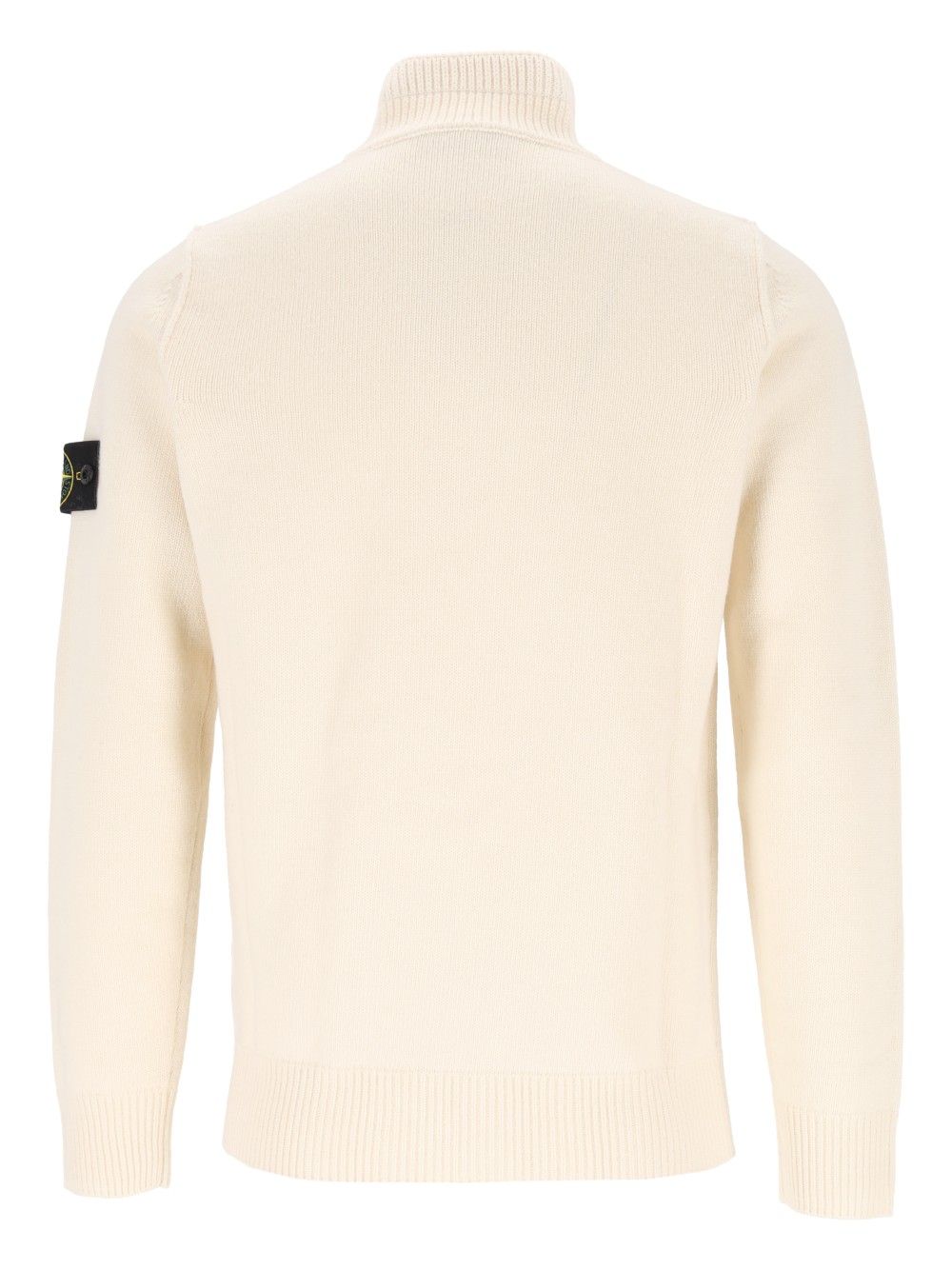 Stone Island Short Zip Sweater Knitwear - White | 3be1e2e158ba4af36475944f92939081ac442ff6