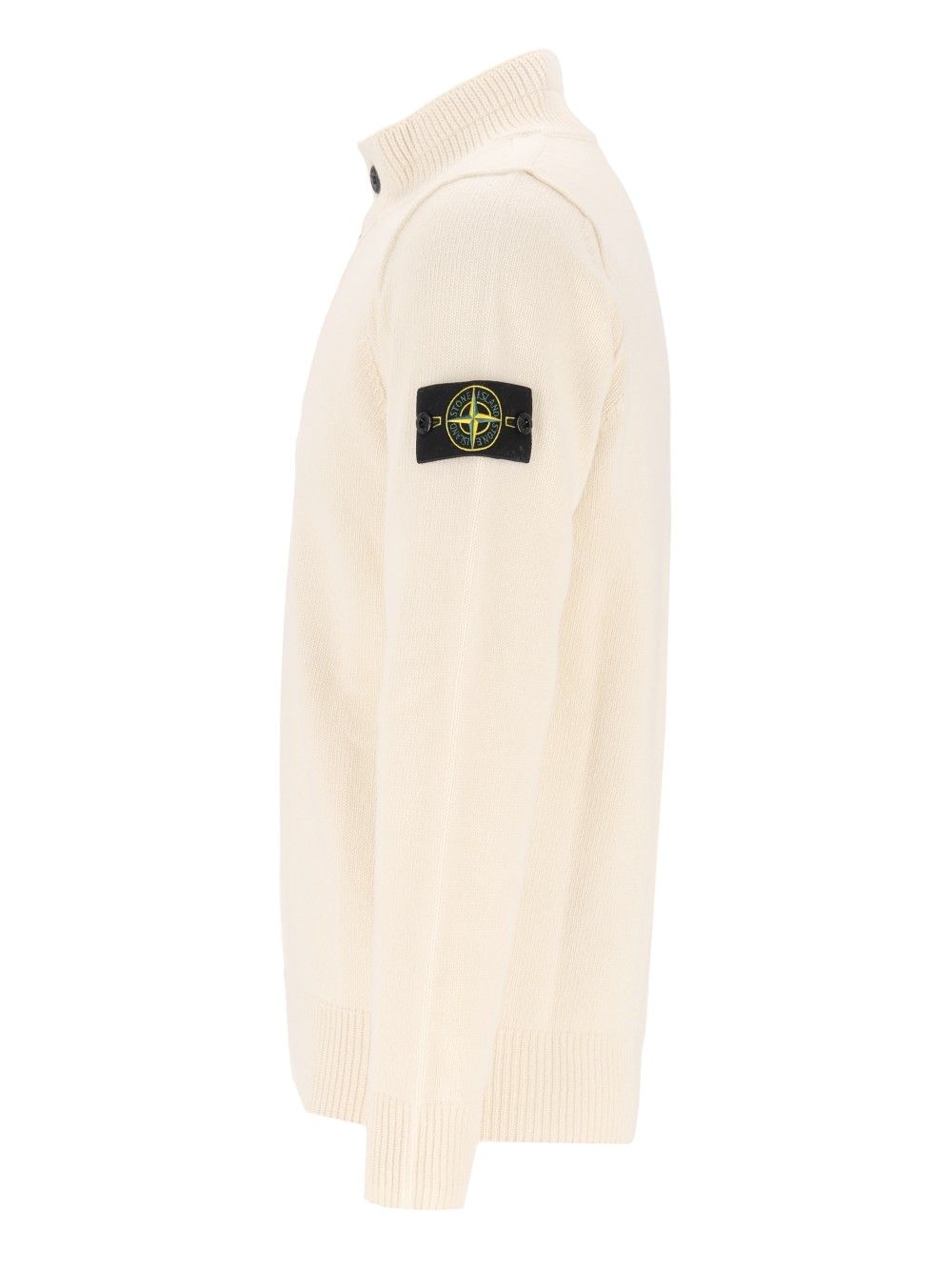 Stone Island Short Zip Sweater Knitwear - White | 06f5c4c6fb72eaae6de251712e3ade644bda7677