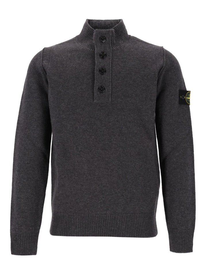 Stone Island Short Zip Sweater Knitwear - Grey | 94483b5c9587c05473d98e014df4cc1cc15f8d48