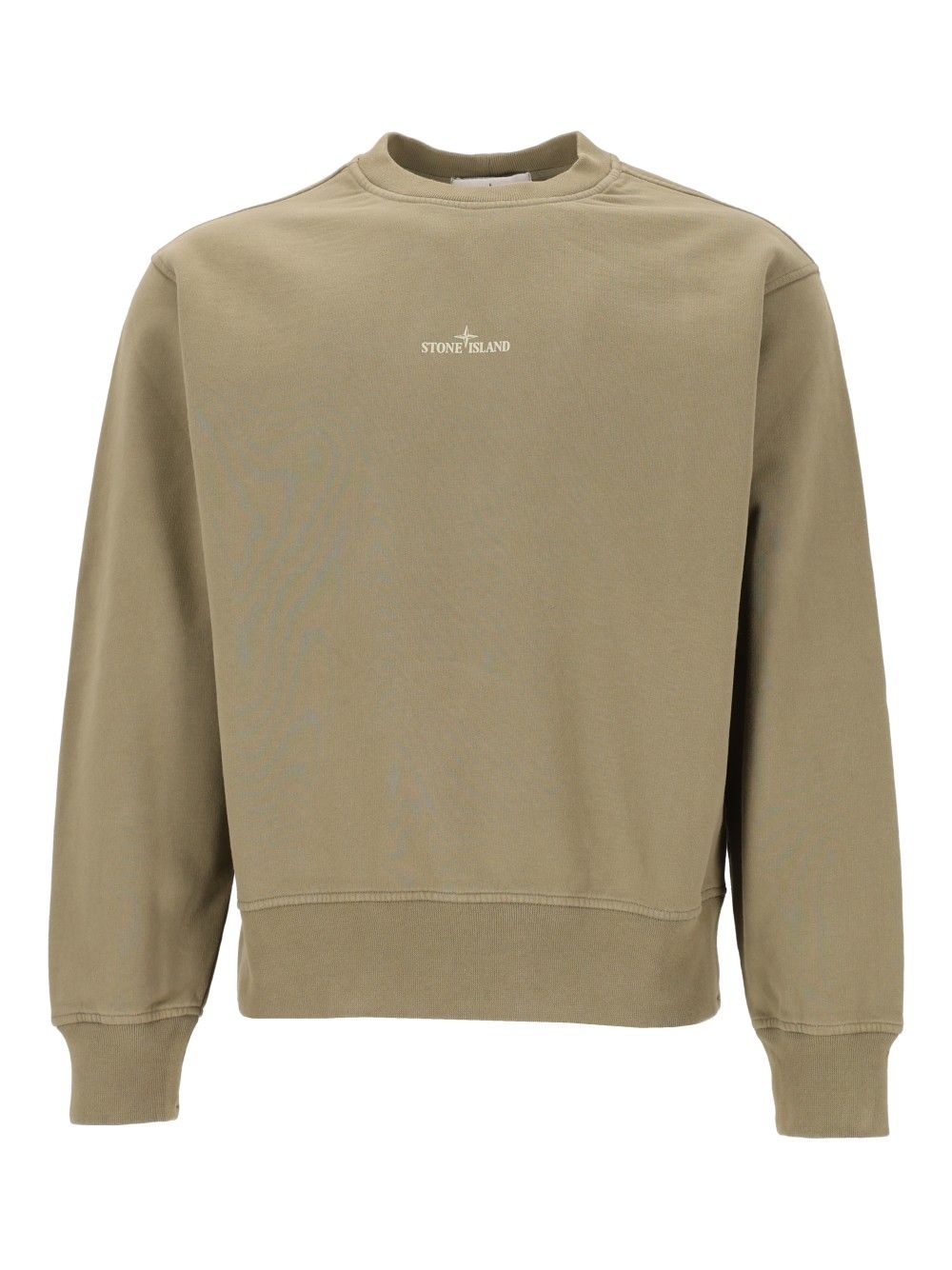 Stone Island Organic Cotton Fleece Crewneck Sweatshirt Sweatshirts - Green | 9b7c71ed103733e3317f5dd86564adf14e509256