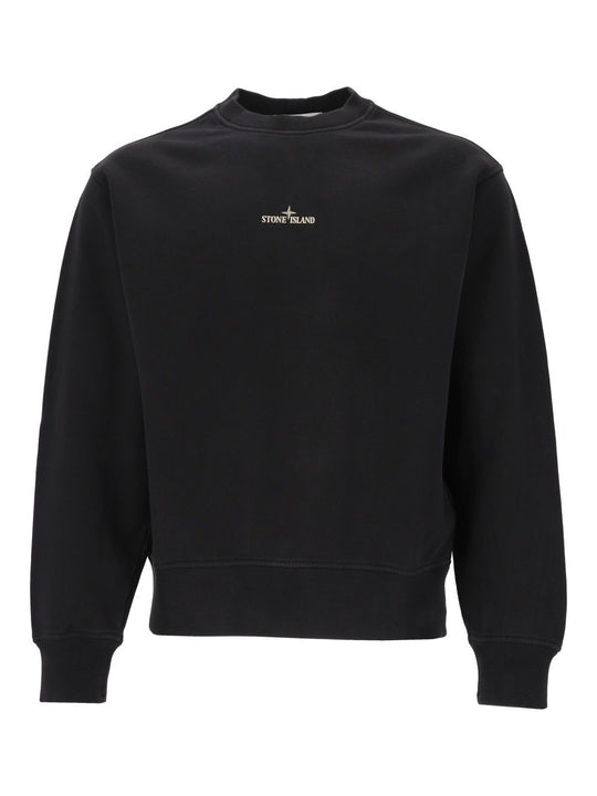 Organic Cotton Fleece Crewneck Sweatshirt Sweatshirts Black