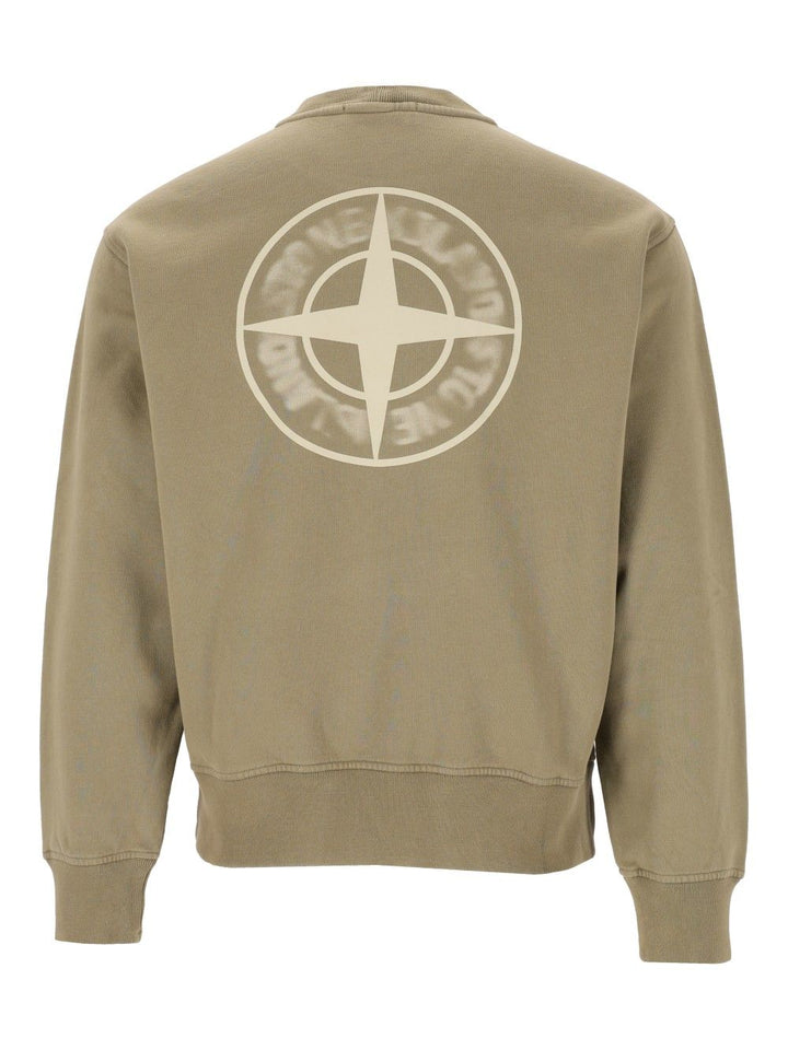 Stone Island Organic Cotton Fleece Crewneck Sweatshirt Sweatshirts - Green | c8033a495bdf5ceceb61ffd11b4a578e68d775b3