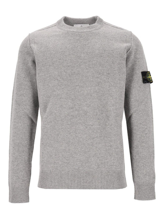 Lambswool Crew Neck Sweater Sweatshirts Grey