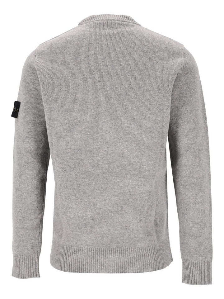 Stone Island Lambswool Crew Neck Sweater Sweatshirts - Grey | 7919f272a8531de9aa76f005078ab6efcf821ad7