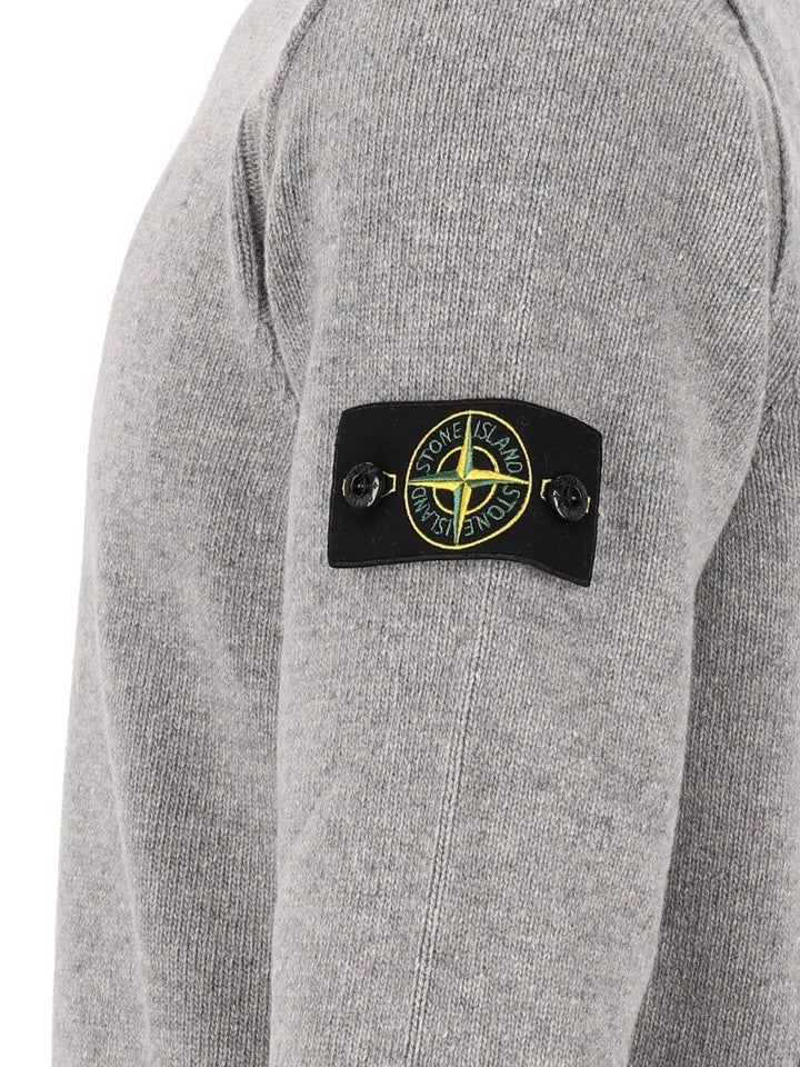 Stone Island Lambswool Crew Neck Sweater Sweatshirts - Grey | bf1e7286866cfb9504859be4088bc155897c502c