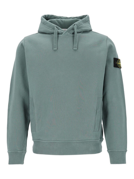 Brushed Organic Cotton Hoodie Sweatshirts Green