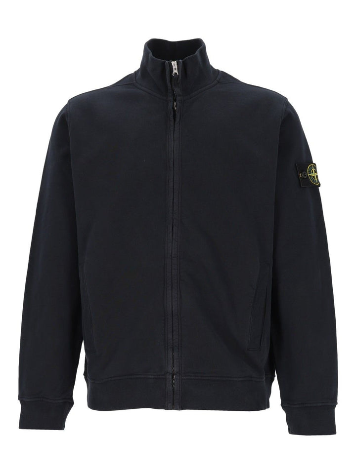 Stone Island Fleece Track Jacket Knitwear - Blue | 5b379cbd82724b94134e1639b74252fd605da144
