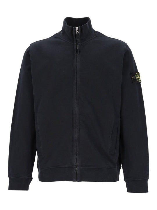 Fleece Track Jacket Knitwear Blue