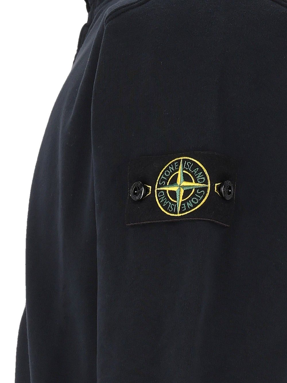 Stone Island Fleece Track Jacket Knitwear - Blue | 6eea513ae1533c4d627d37ad388fc87def3184b6