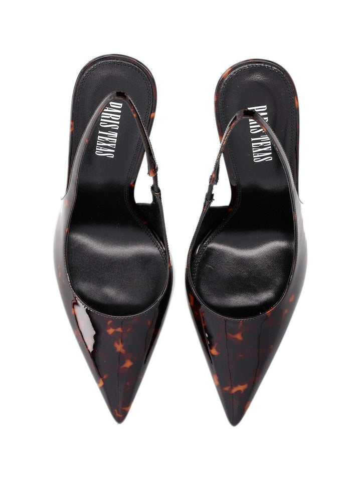 Paris Texas Lidia Slingback Printed Patent Pumps - Brown | 804be987ffb8cd80aac42889b0f94cdab917651b