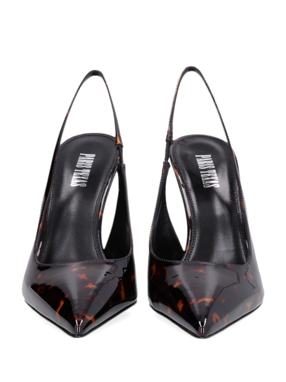 Paris Texas Lidia Slingback Printed Patent Pumps - Brown | 6c06ae8e59b2c38dc4da558135acf8ae0fd35ab3