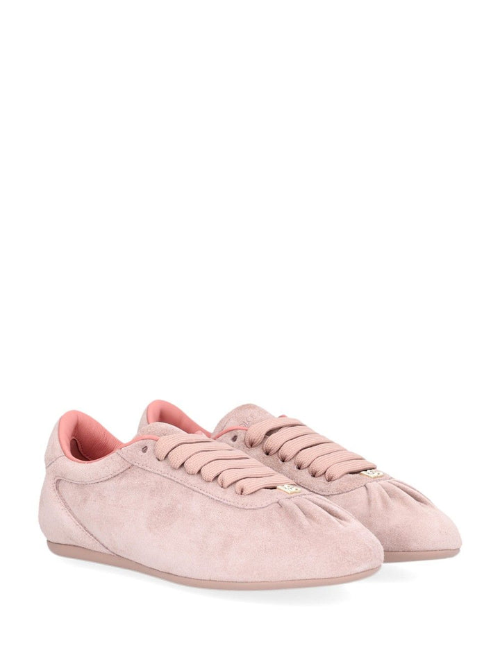 Dolce & Gabbana Ballet Sneaker In Suede Sneakers - Rose | 66f79d1fd3b1e88a90d845c2e9caefa25cc22316