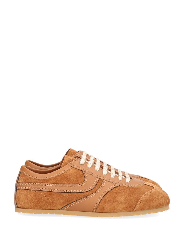 Dries Van Noten Suede  With Nappa Upper And Thin Signature Sole Sneakers - Beige | 2a08061f87f0027e298e115b5652593541e3833b
