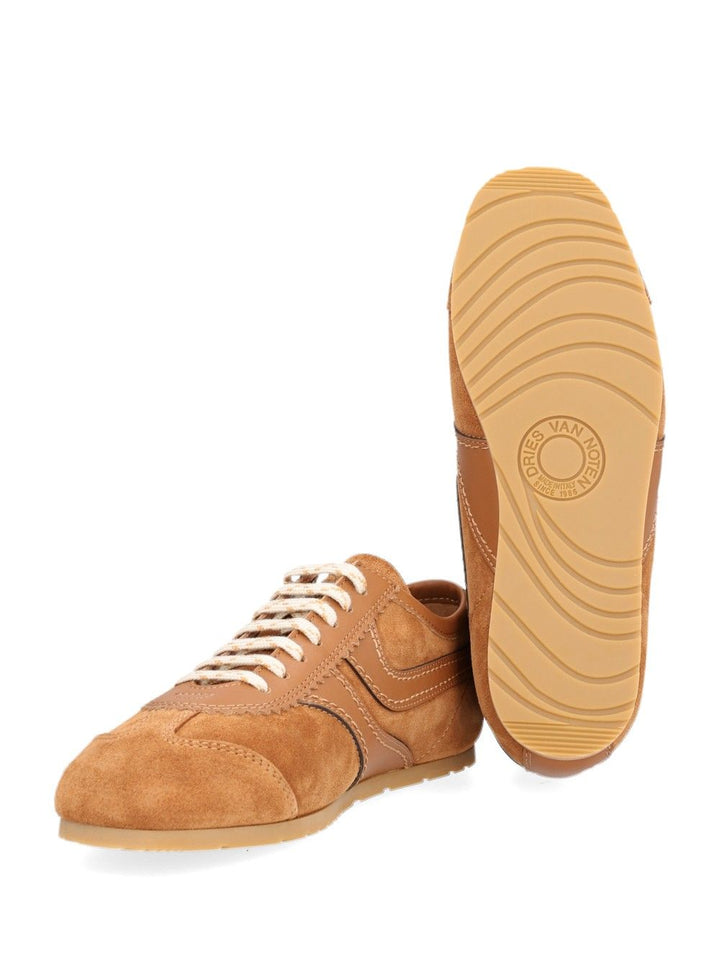Dries Van Noten Suede  With Nappa Upper And Thin Signature Sole Sneakers - Beige | 5af6ddba9d3ebfb0064893f01817bbf36b5eb2c3