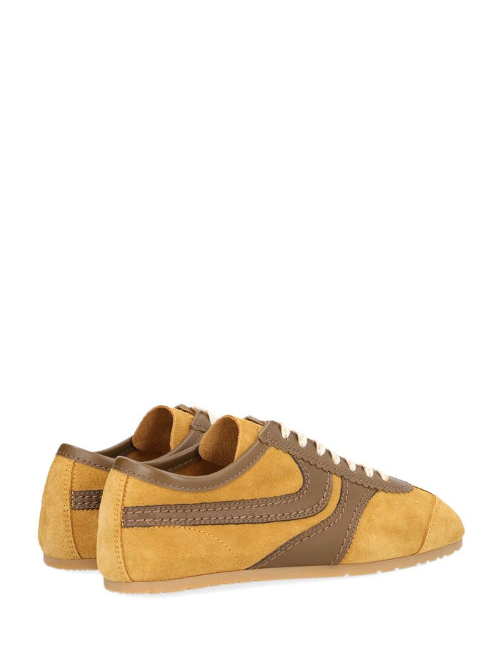 Dries Van Noten Suede  With Nappa Upper And Thin Signature Sole Sneakers - Beige | 912dfbb0bb2f3cc369e9d45159851914cb8bc48a