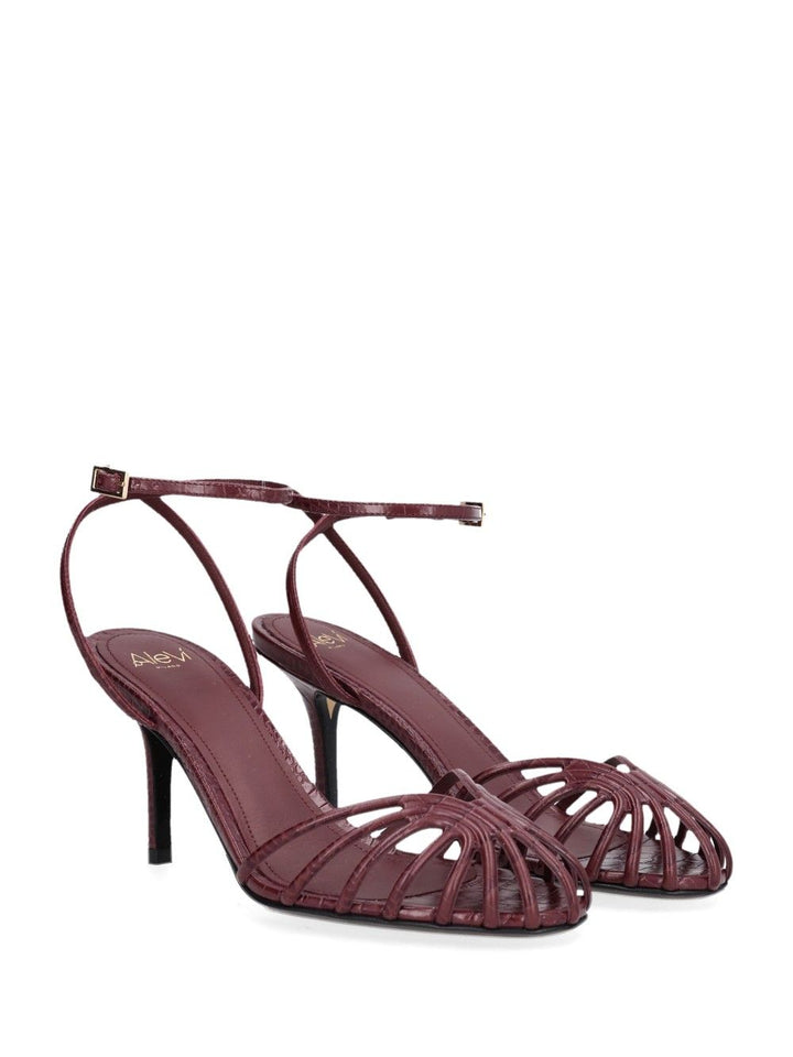 Alevi' Milano Lizard Sandals - Bordeaux | 7c50cc27c629a8ec89b6eb80cd72f07cc5d4fb7c