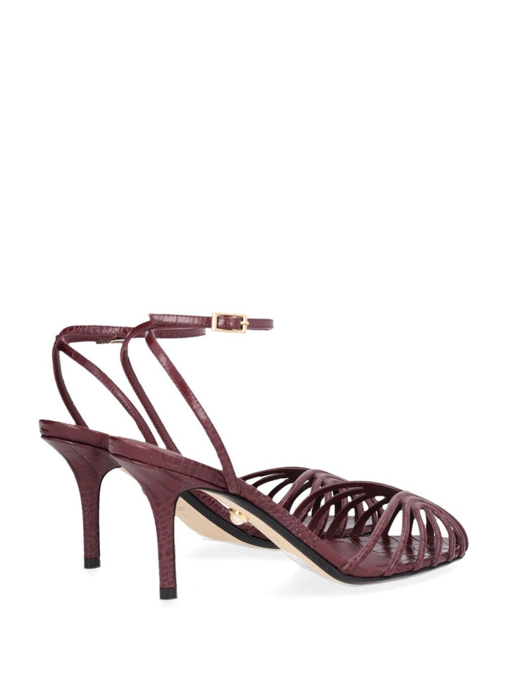 Alevi' Milano Lizard Sandals - Bordeaux | d83f1499f633297344c2e5a16490b62c3837bccc