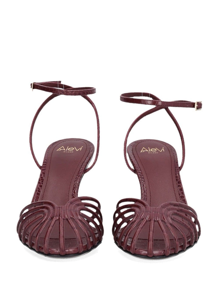 Alevi' Milano Lizard Sandals - Bordeaux | d5bb0ca67771814e7d7e1d9d248f6ad767eac7e8