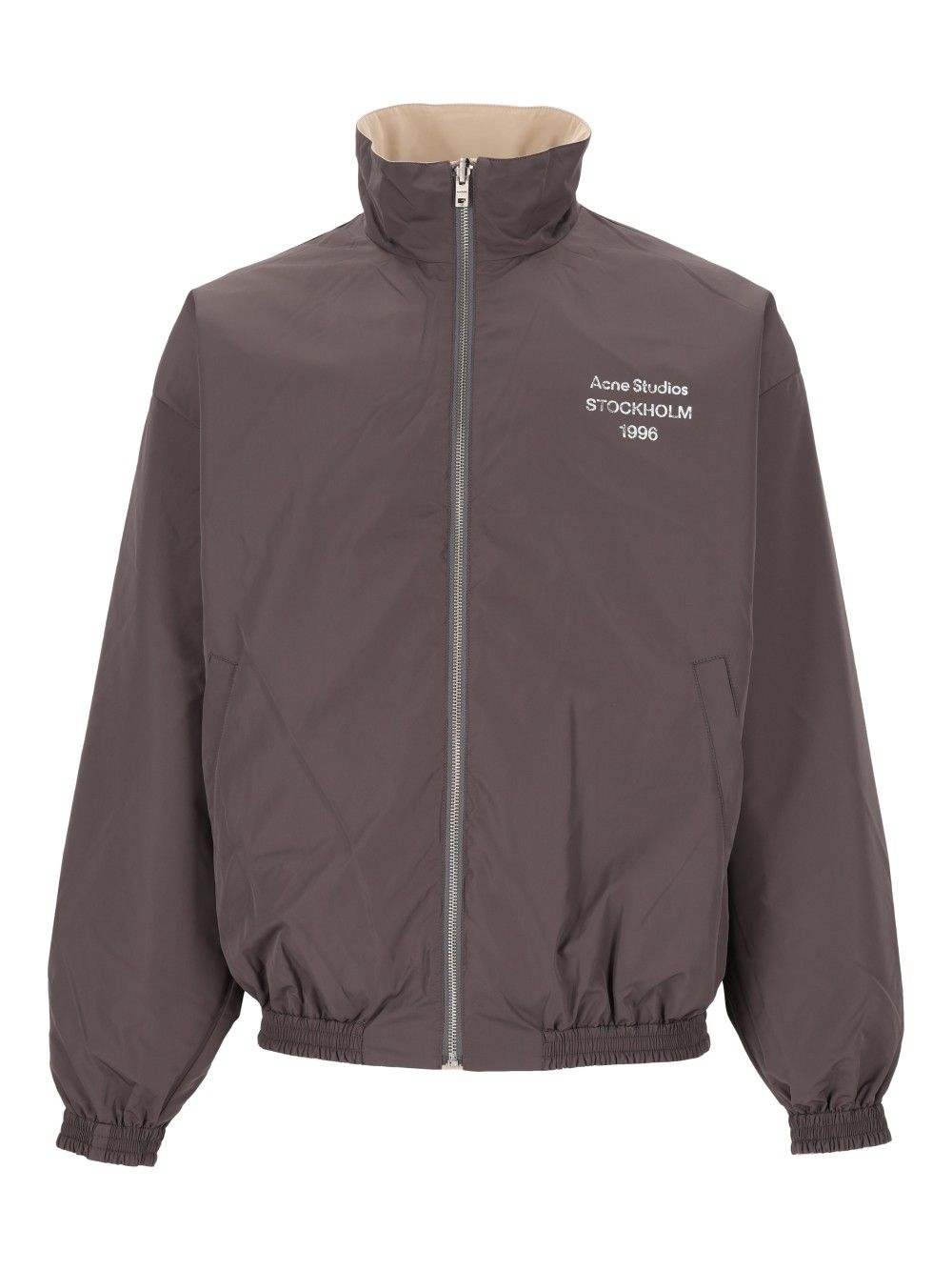 Acne Studios Reversible Jacket With Logo Jackets - Beige | b2afffb234e960a6c1152399e8c8298c31f95527
