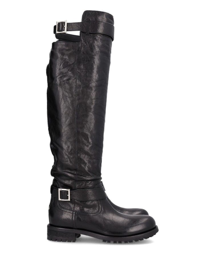 Jimmy Choo Biker Knee Boot Boots - Black | 888ce40b9a528f6989e6f466303808c3fa1909c7