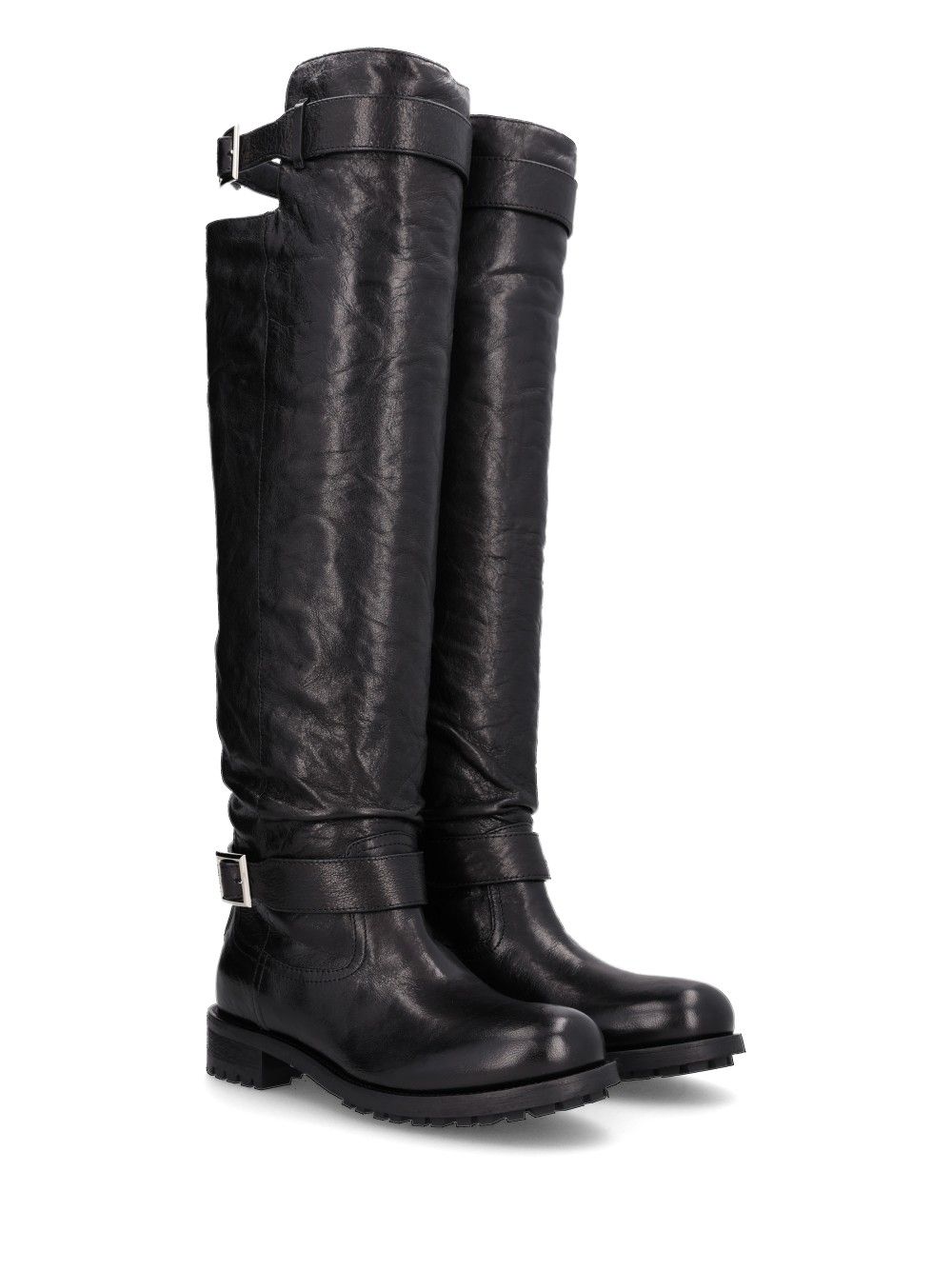 Jimmy Choo Biker Knee Boot Boots - Black | 6479baf714d50a41705c7252cc639e4a3f265ff7