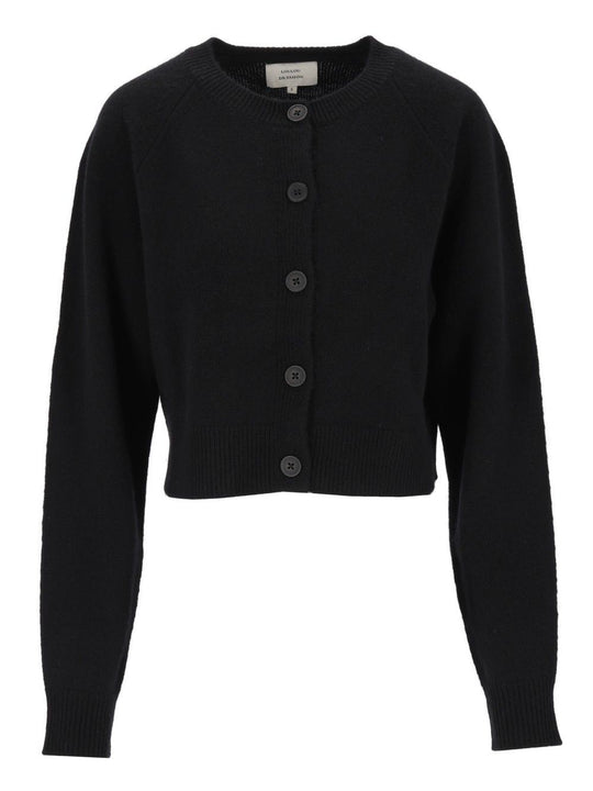 Heike Cashmere Cropped Cardigan Knitwear Black