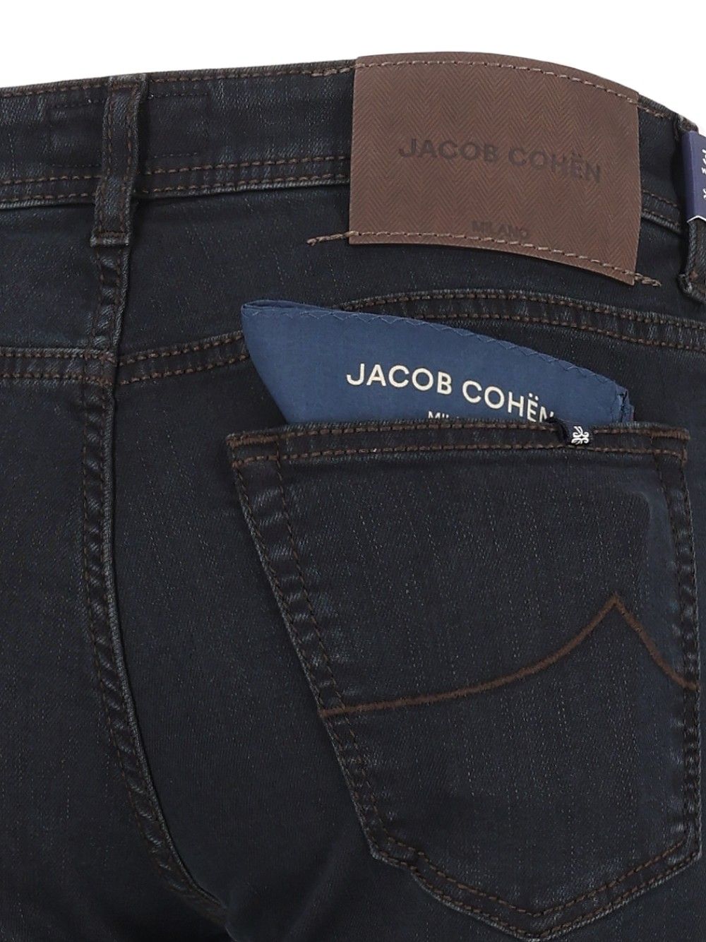 Jacob Cohen Pant 5 Pkt Super Slim Fit Nick  10 Oz Salpa Marrone 92 Cot 8 Elastan Jeans - Blue | ebb38b55fe05014abf71726a16a26d0c7eabf809