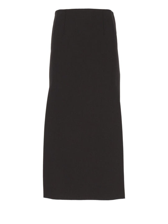 Gonna A Tubino Con Spacchi Laterali B-Stretch Skirts Black