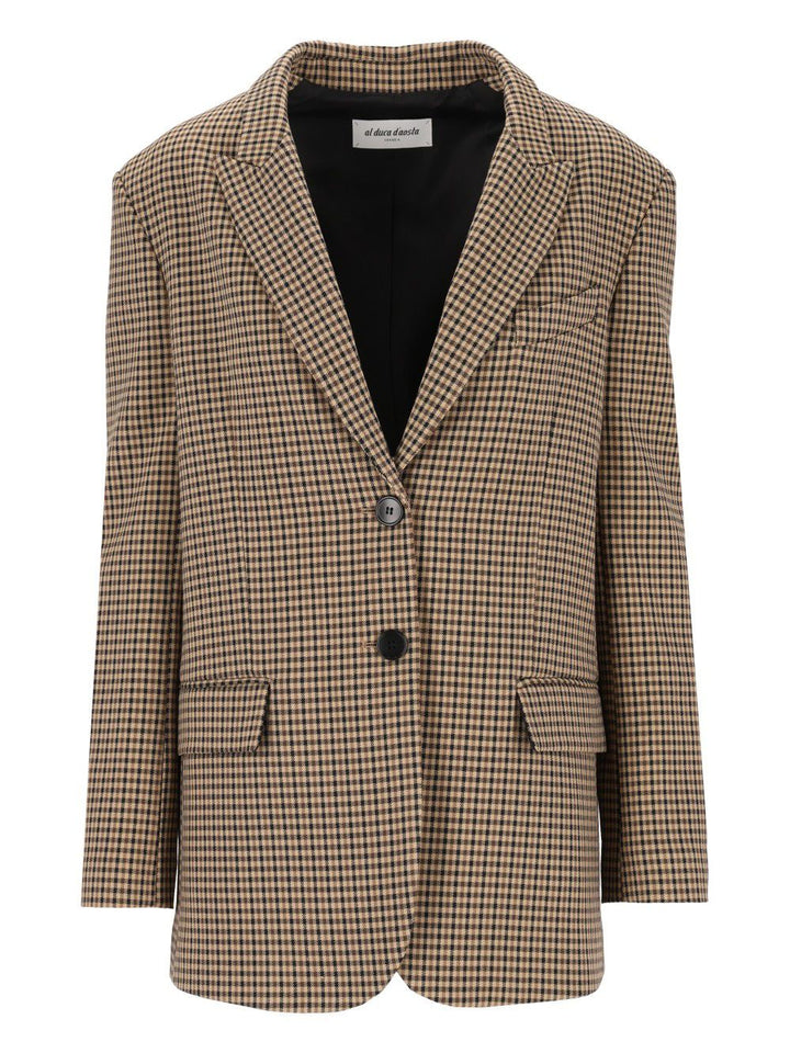 Al Duca D'Aosta Oversized Single-Breasted Blazer Jackets - Beige | 9bc13caf8dd1b9616b16517e6c9208529c989050