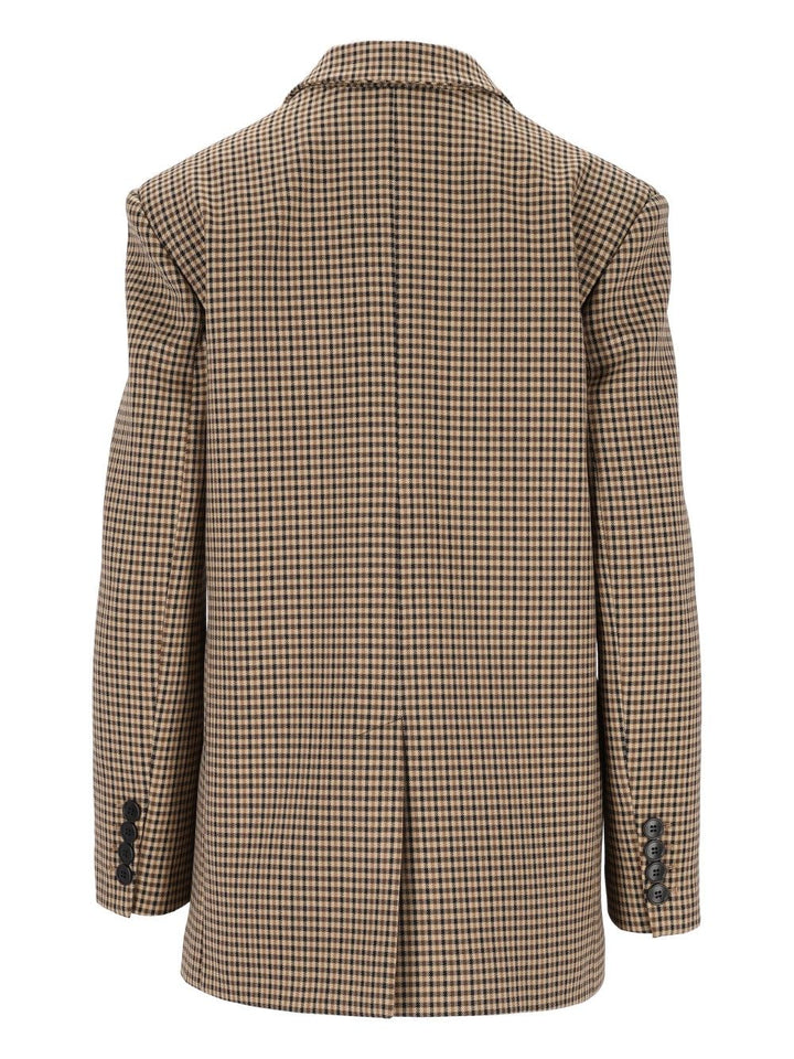Al Duca D'Aosta Oversized Single-Breasted Blazer Jackets - Beige | 83d305cd2b84f18a79126631c809e31409d81eb6