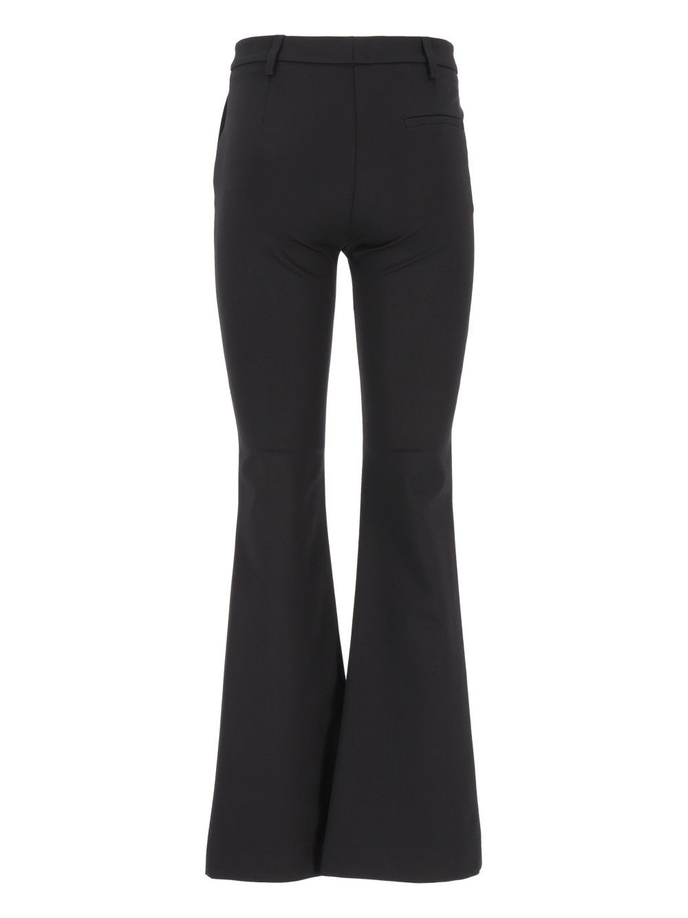 Al Duca D'Aosta Pantalone Trombetta In Punto Milano Light Trousers - Black | 323bdb568452ce72baa63abb69faf31b14c7b709