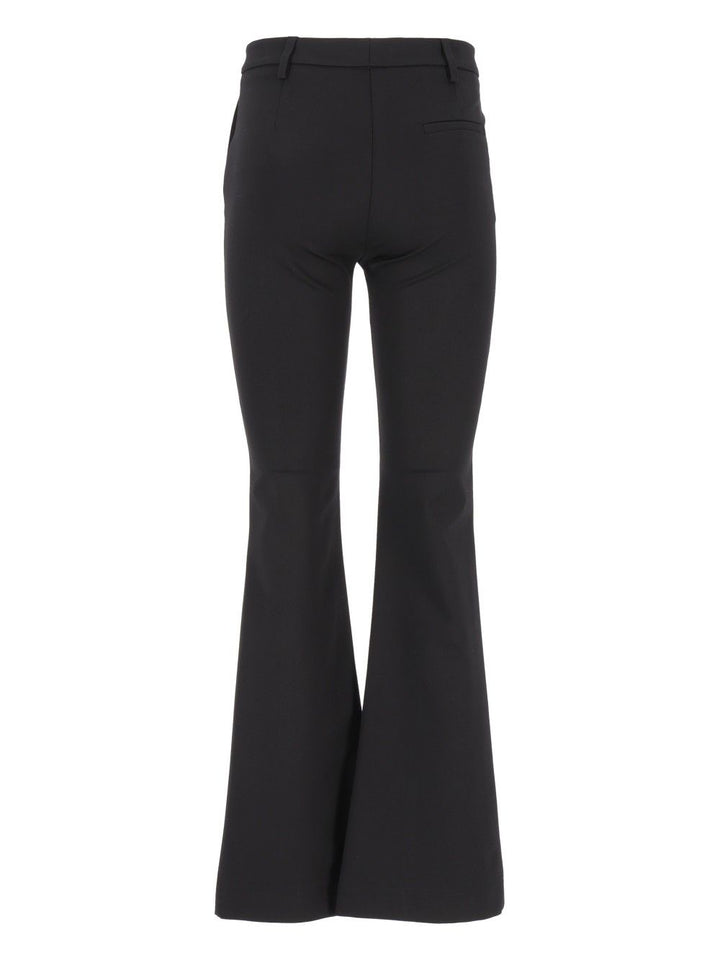 Al Duca D'Aosta Pantalone Trombetta In Punto Milano Light Trousers - Black | 323bdb568452ce72baa63abb69faf31b14c7b709