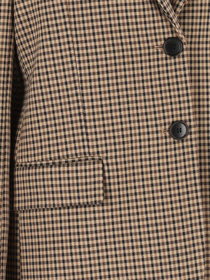 Al Duca D'Aosta Oversized Single-Breasted Blazer Jackets - Beige | 91ce533acfd2622b22855002b3ab1aadaf21b3b2