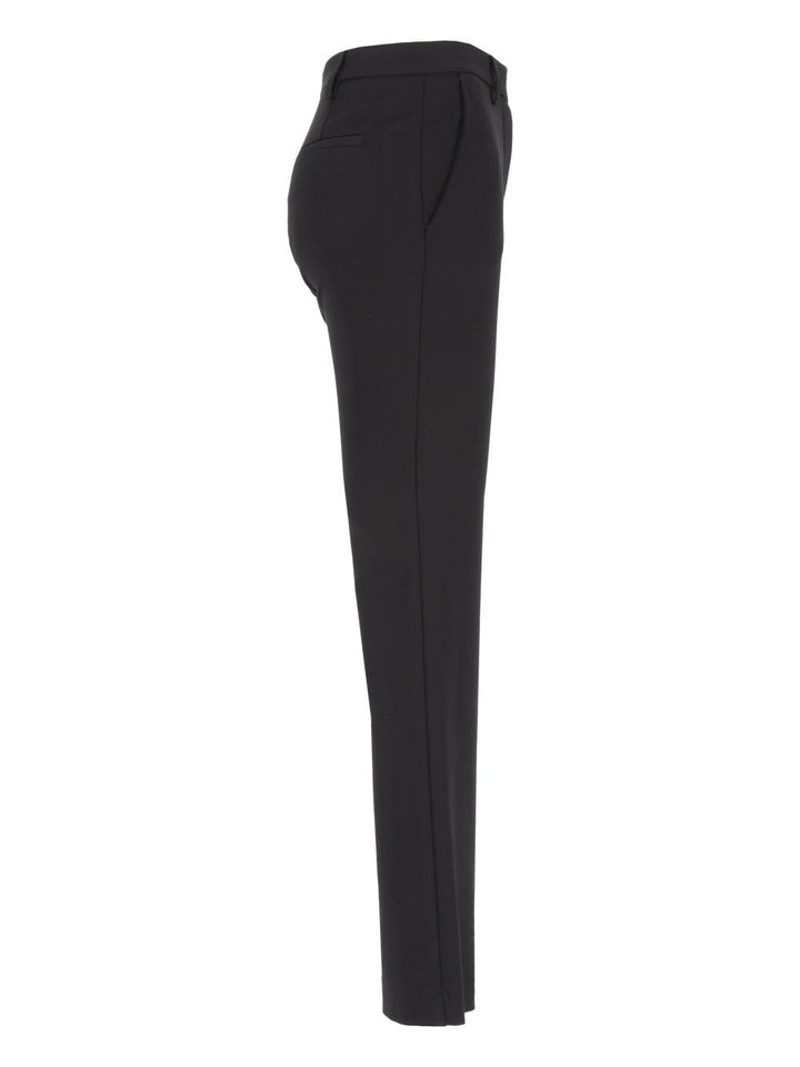 Al Duca D'Aosta Pantalone Trombetta In Punto Milano Light Trousers - Black | ec3ec6c96b69231012f6b4842650c6ff8c74a624