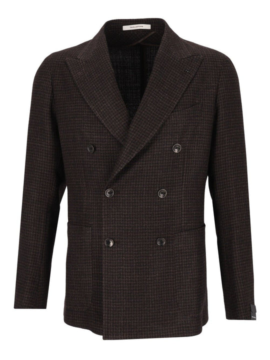 Montecarlo D.Petto Pie De Poule 86 Lana 14 Seta Jackets Brown