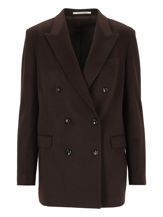 Giacca Over Jasmine Double Breasted Cachemire Jackets Brown