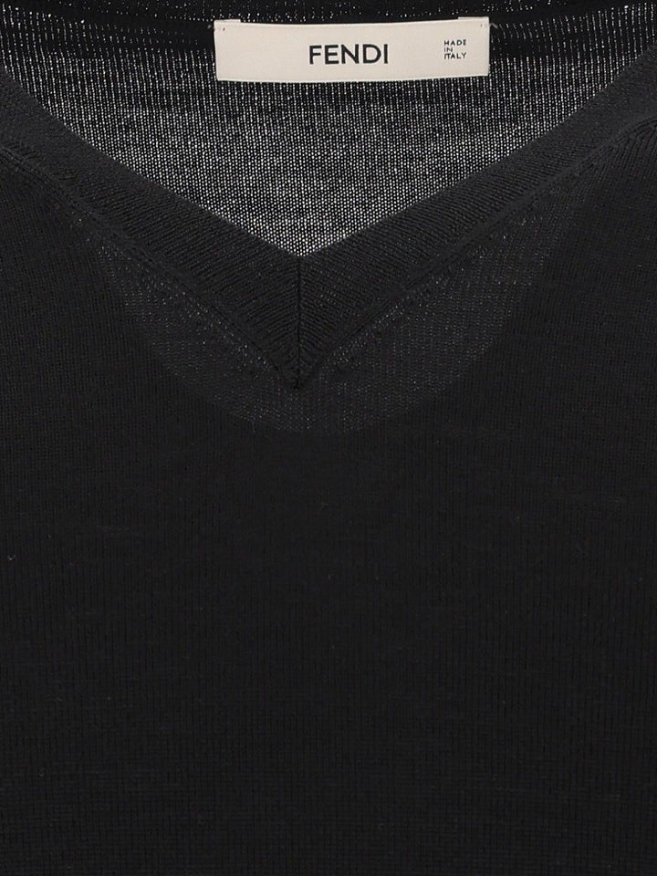 Fendi Merino Wool Sweater Knitwear - Black | 80940b9ba6edd5e5428943f9603420029618c8d4