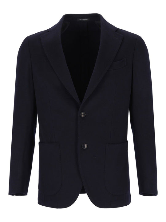 Blazer Fusion Sfoderata R7 100 Cachemire Jackets Blue