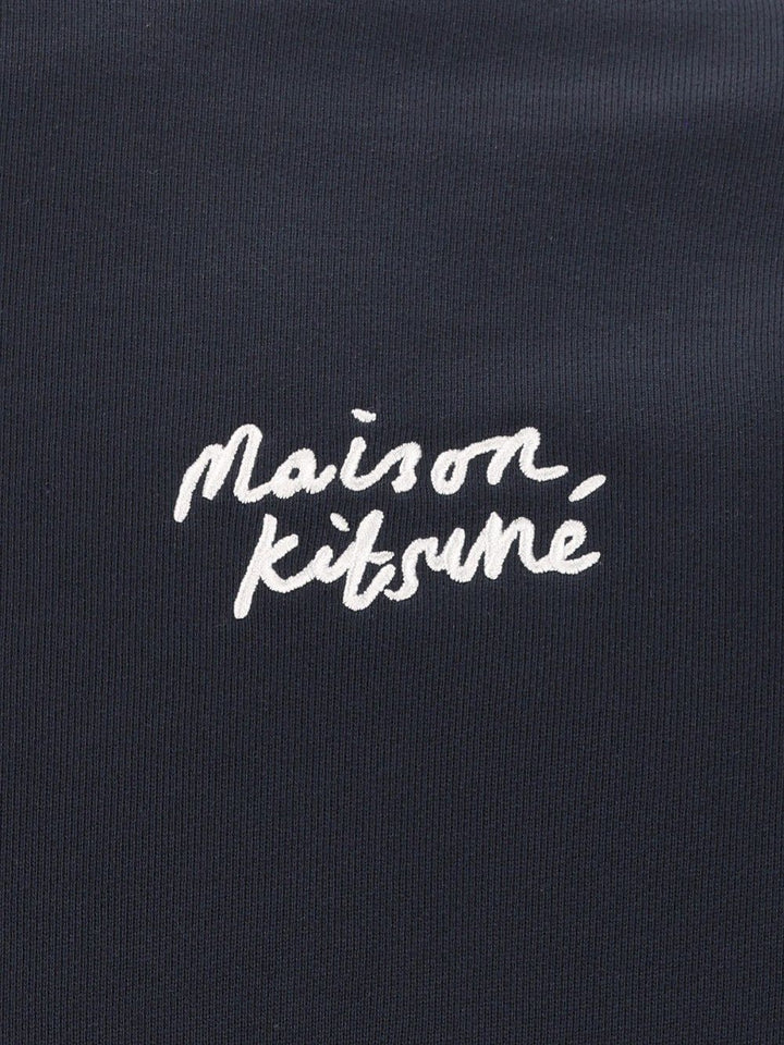Maison KitsunÉ Maison Kitsuné Handwriting Comfort Sweatshirt Sweatshirts - Blue | 680df3c7c99e8594eb053f5e615e9dcd7792bb41