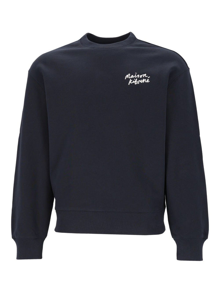 Maison KitsunÉ Maison Kitsuné Handwriting Comfort Sweatshirt Sweatshirts - Blue | f79e2383250227a81af0eaf9fe866153dbd15fba