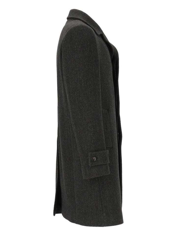 Al Duca D'Aosta Cappotto Abbot.Coperta Resca 100  Lana Coats - Green | 9accdff688a5b59857531e975f86cb1db83f83e8
