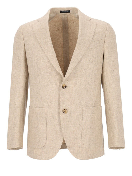Blazer Galles Fusion Sfoderata R7 100 Lana Jackets Beige