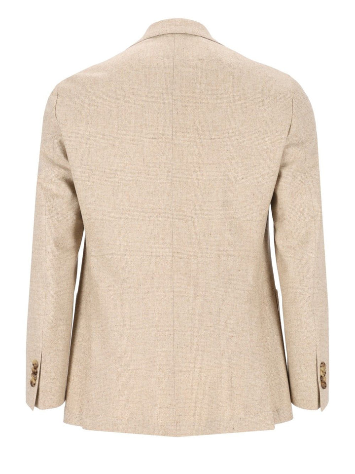Al Duca D'Aosta Unlined Prince Of Wales Fusion Blazer Jackets - Beige | c2ac81f58a36f8e9c17c01f920583991bedc2ff3