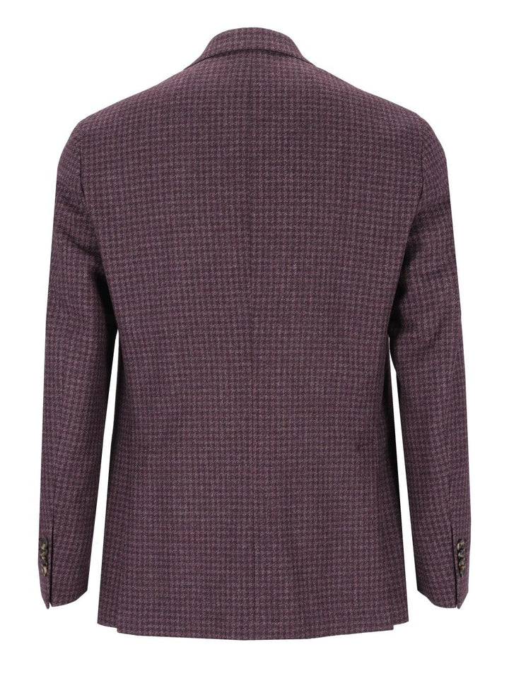 Al Duca D'Aosta Unlined Houndstooth Blazer Jackets - Bordeaux | 56d2c65e815f70e5c7cec336ea4cb00e31360698