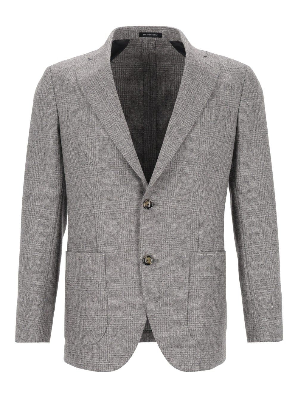 Al Duca D'Aosta Unlined Prince Of Wales Fusion Blazer Jackets - Grey | e95161d3f955c9ff3fe512217f008ff6a5d9ab6b