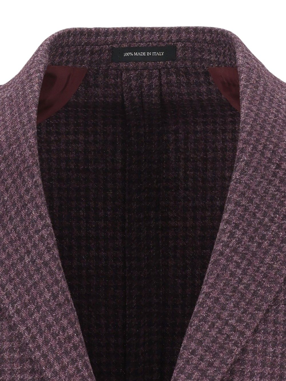 Al Duca D'Aosta Unlined Houndstooth Blazer Jackets - Bordeaux | f27ecadbcaf43914d1aed759a26fcbae2d2e5b35