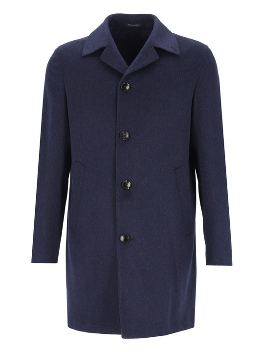Cappotto Corto Sfoderato Loro Piana 100 Cachemire Coats Blue