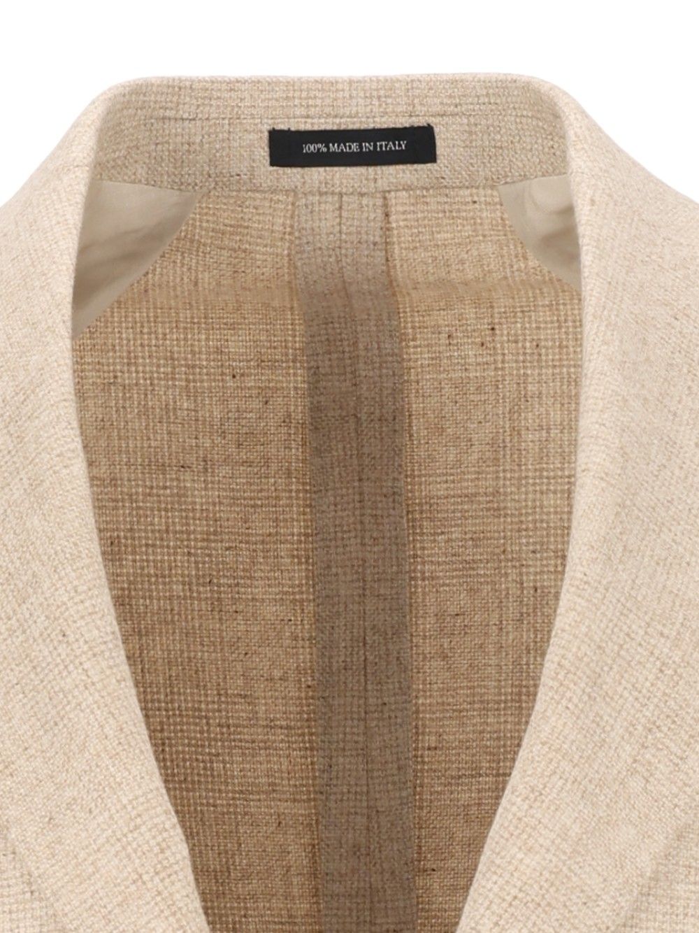 Al Duca D'Aosta Unlined Prince Of Wales Fusion Blazer Jackets - Beige | 22b19df4e39c150b86e5f90a3ced1c8213d73a24