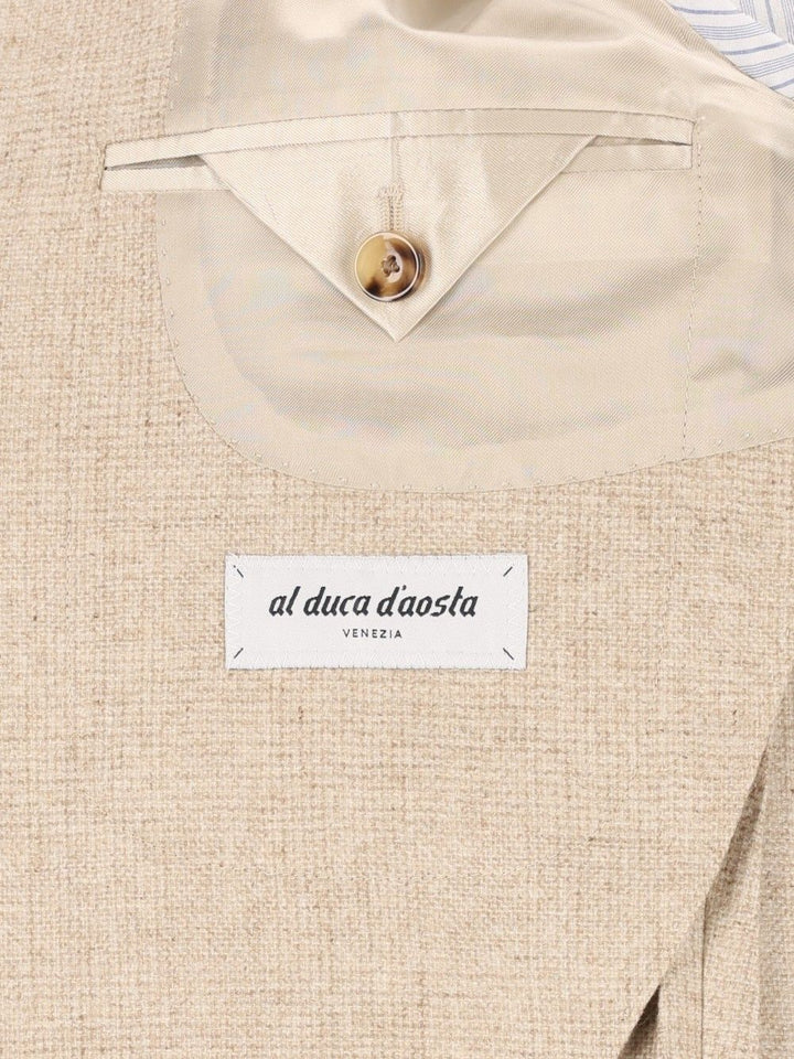 Al Duca D'Aosta Unlined Prince Of Wales Fusion Blazer Jackets - Beige | 646e55496d38cdb568bc1bd91eed9a2a7e32ec59